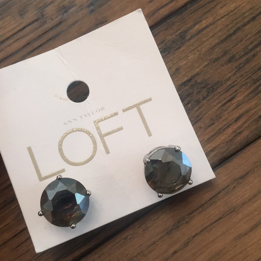 LOFT Smokey Quartz Stud Earrings